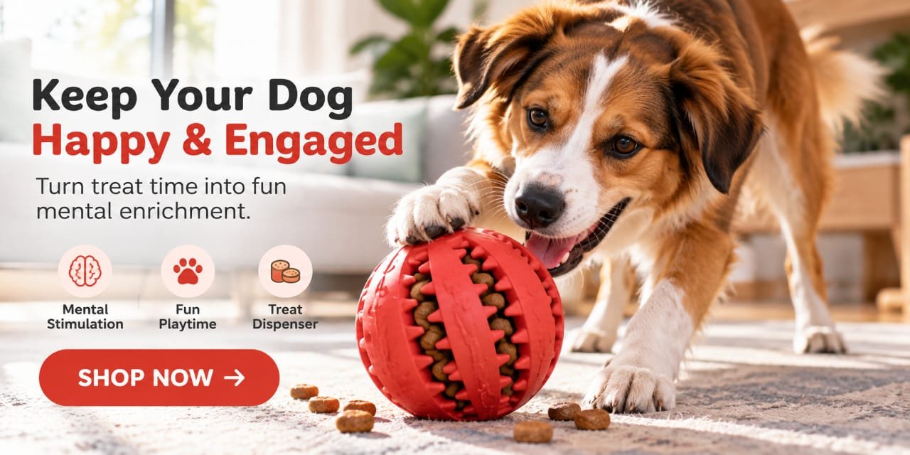 Interactive Treat Dispensing Ball for Dogs